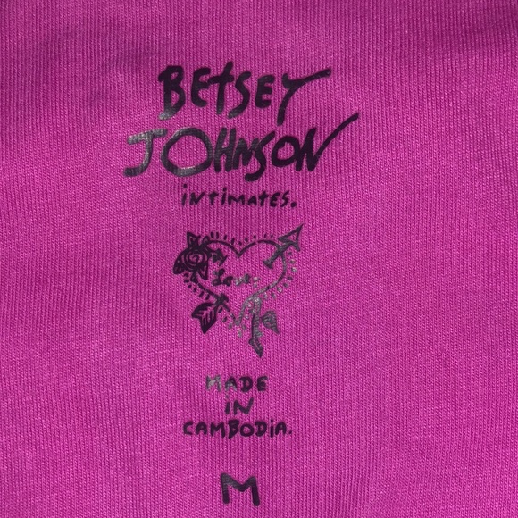 Vintage Betsey Johnson •  V-Neck  Floral Patterned Sleep Shirt - Picture 2 of 7